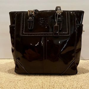 Patent Leather Coach Tote